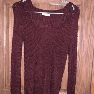 Maroon v neck sweater
